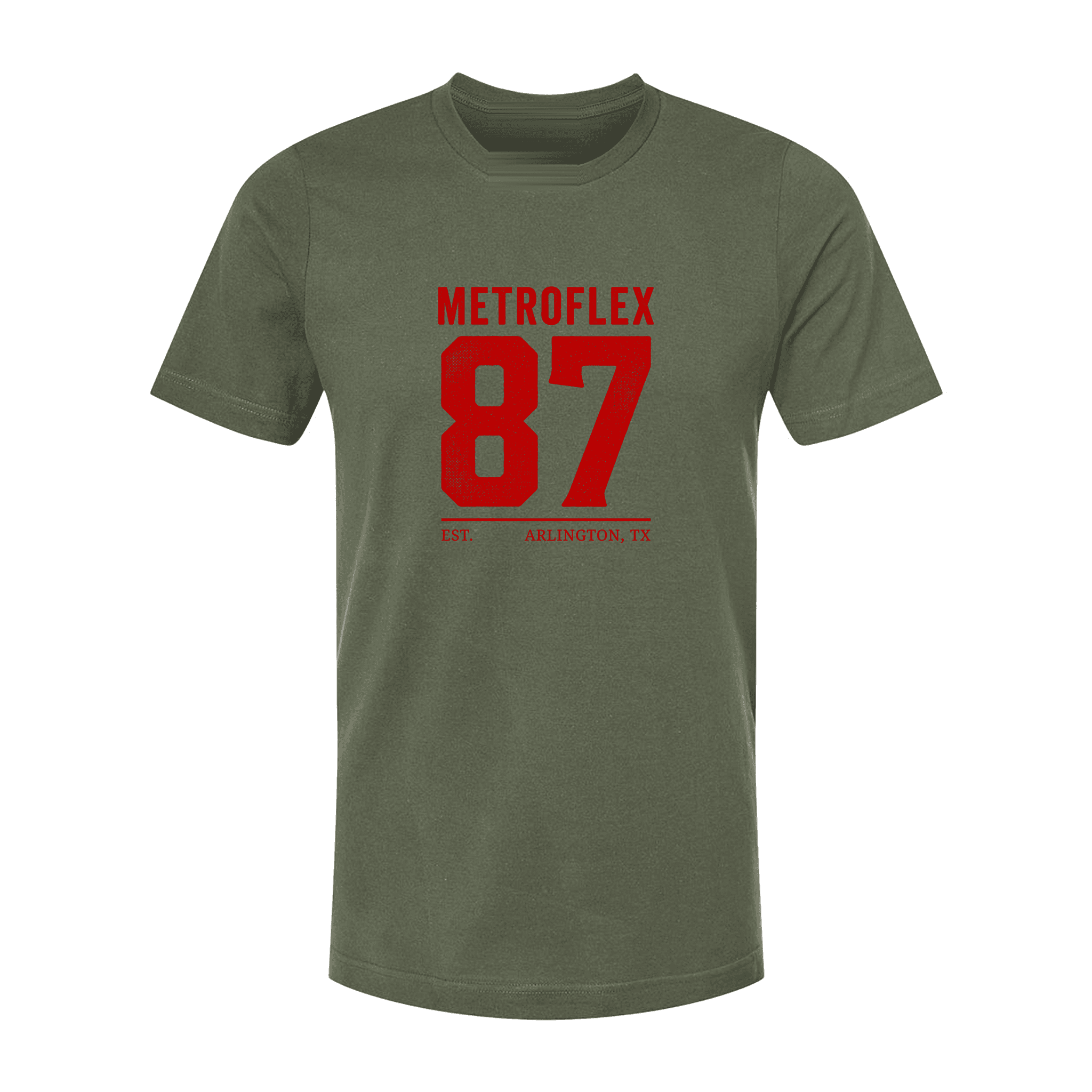 87 Series Tee · Military Green/Red