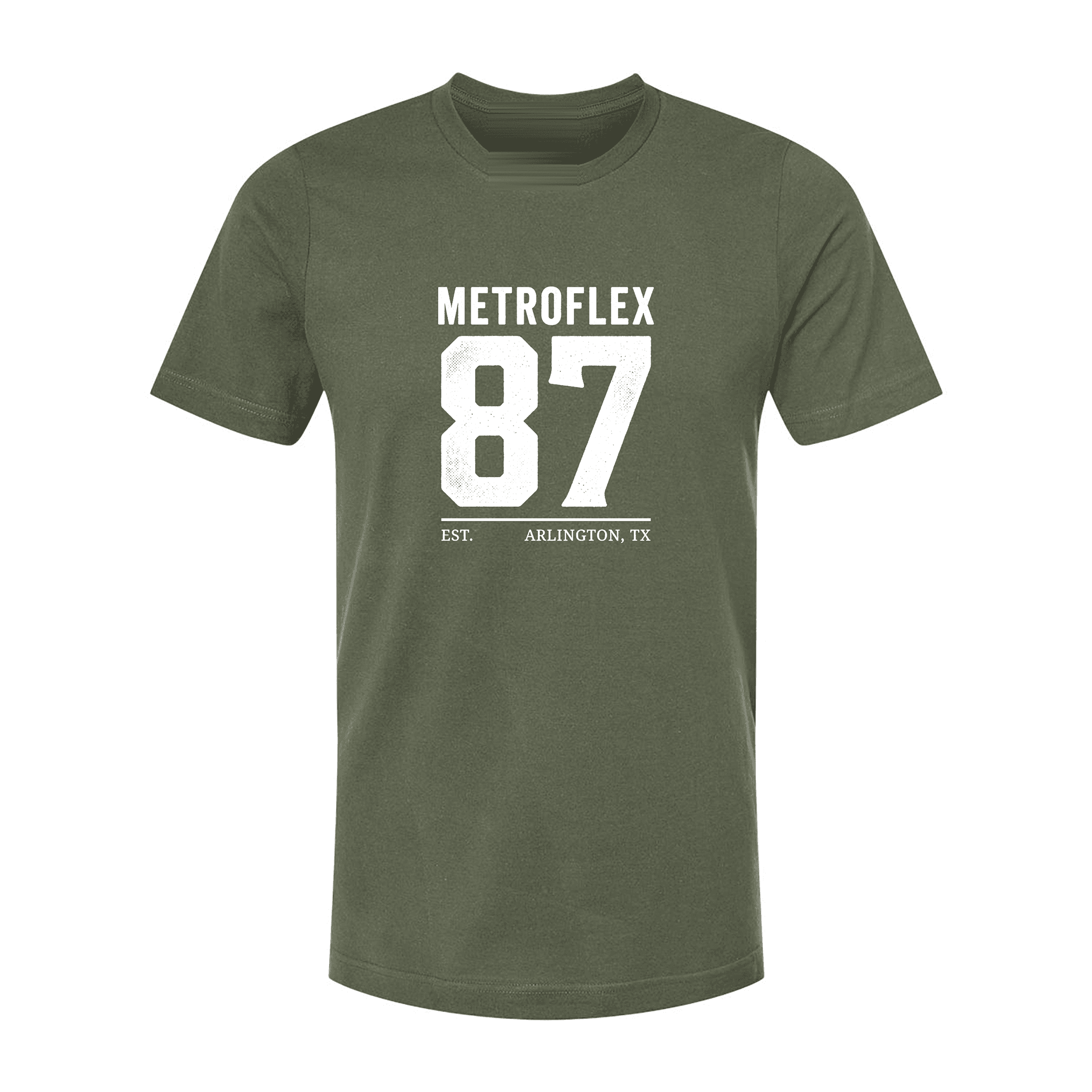 87 Series Tee · Military Green/White