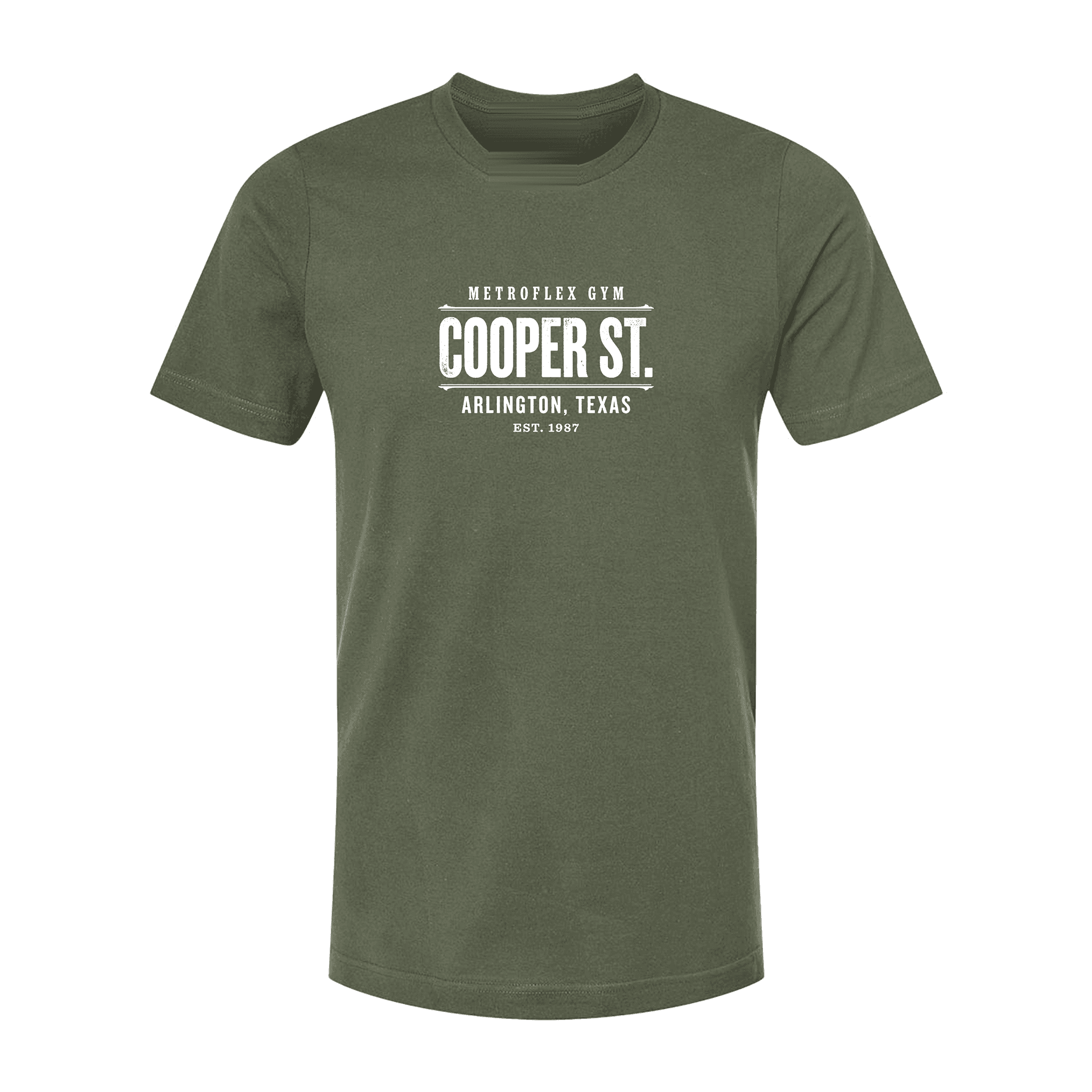 Cooper Street Tee · Military Green/White