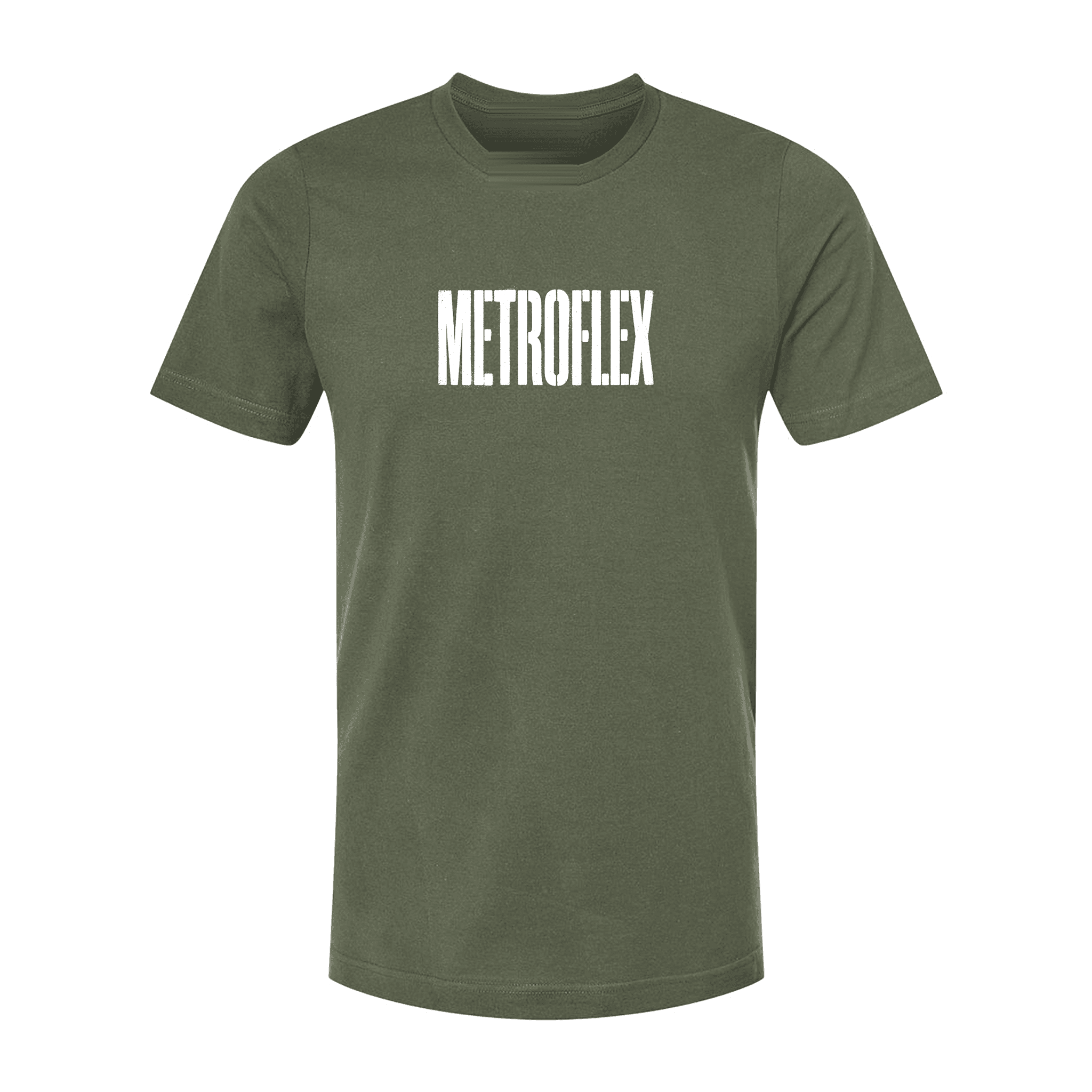Stencil Tee · Military Green/White