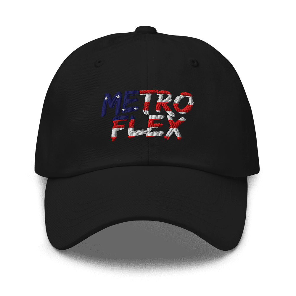 American Flag Dad Cap · Black